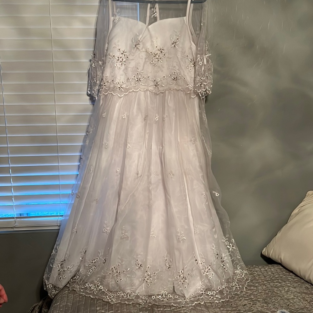Long White dress for girl